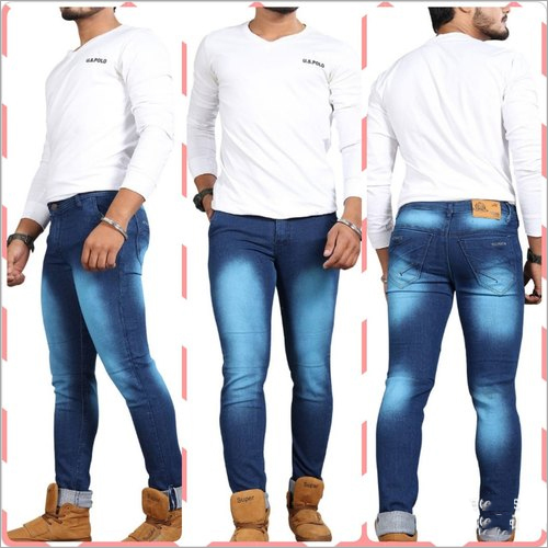 Mens Washed Jeans