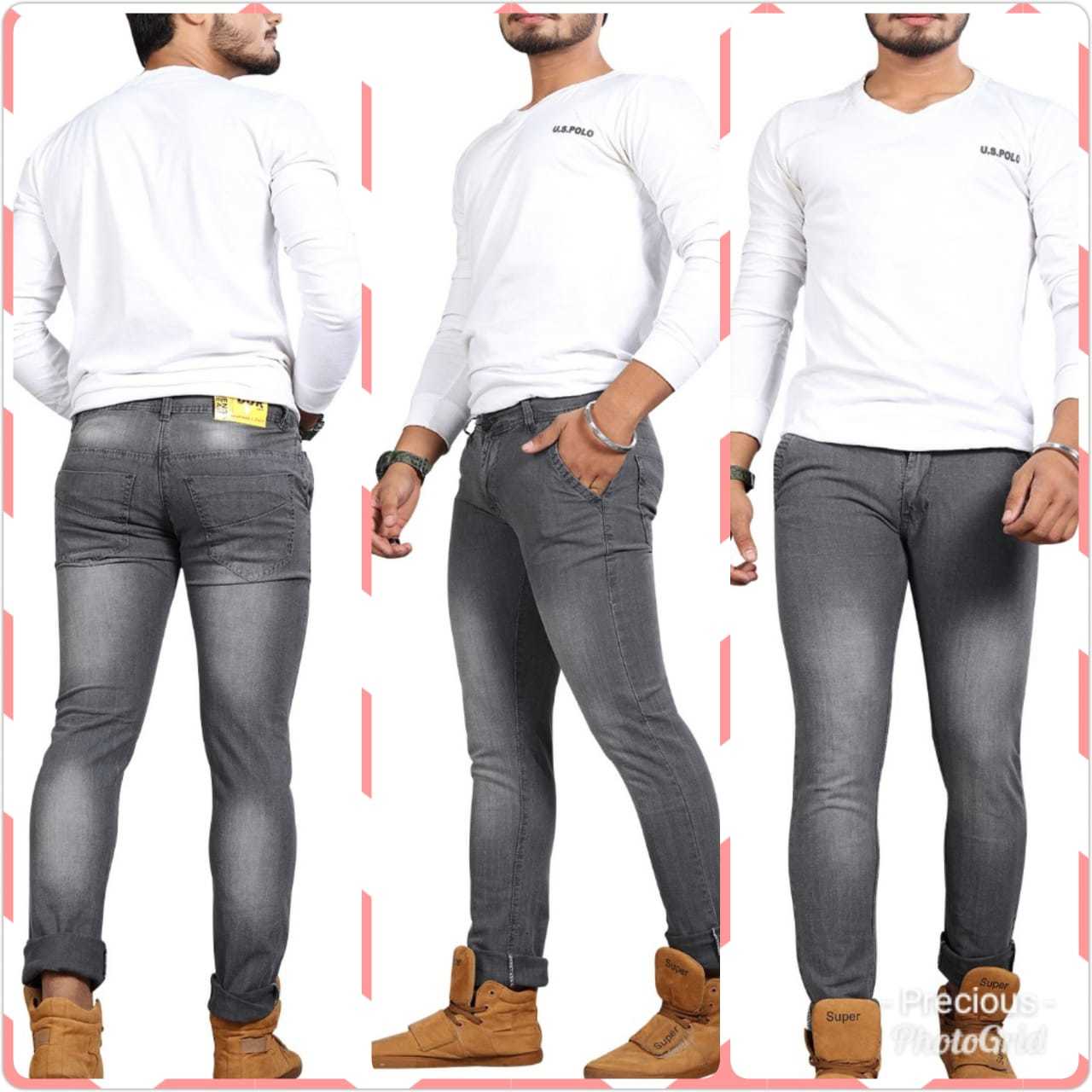 Mens Washed Jeans