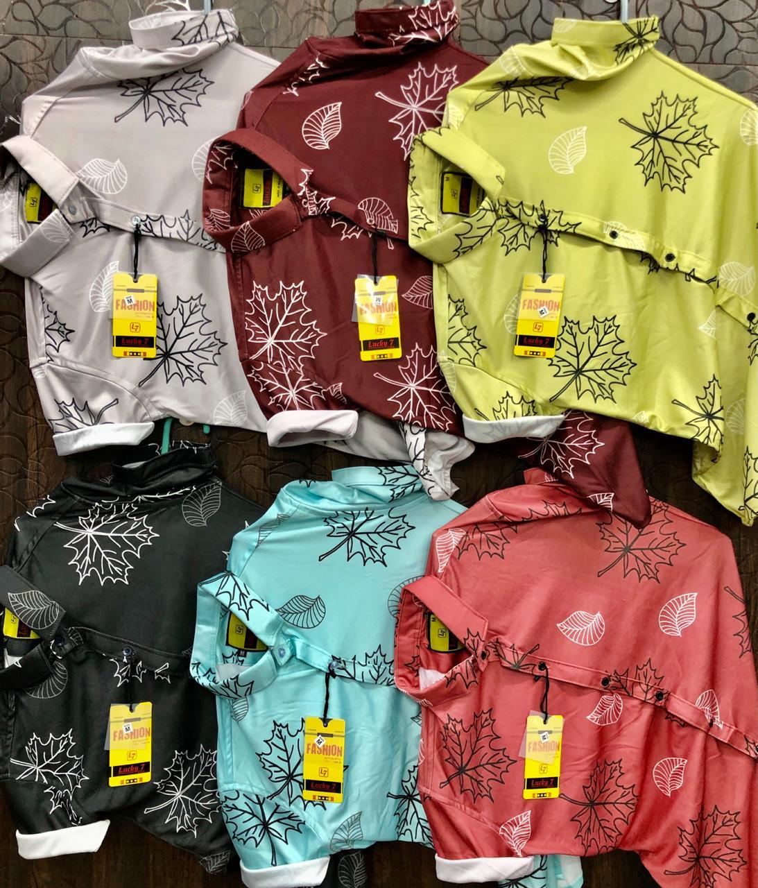 Mens Leaf Printed Shirts
